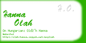 hanna olah business card